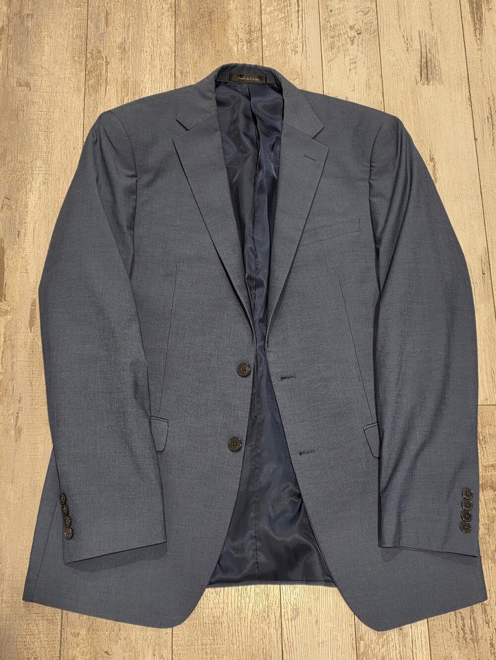 42L Men's Calvin Klein Silver Blue Flex 2 Button Sport Coat Flawless